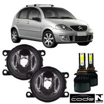 Par Farol Milha Citroen C3 2009 ate 2013 e Super Led