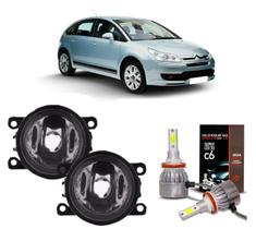 Par farol milha citroen c4 2007 a 2012 e super led 2d
