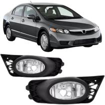 Par farol milha com grade honda new civic 2011 2010 2009 Par farol milha com grade honda new civic 2011 2010 2009