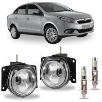 Par farol milha fiat grand siena 2012 ate 2021 com led vidro