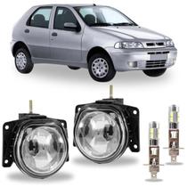 Par farol milha fiat palio fire g2 2001 a 2007 com led vidro Par farol milha fiat palio fire g2 2001 a 2007 com led vidro