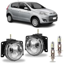 Par farol milha fiat palio g5 2012 ate 2017 com led vidro