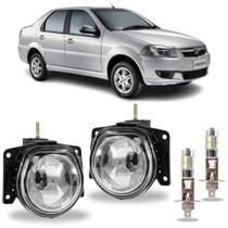 Par farol milha fiat siena el 2012 2013 2014 2015 +led vidro