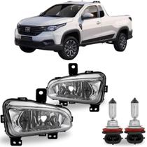 Par farol milha fiat strada 2020 21 22 23 2024 com lampadas Par farol milha fiat strada 2020 21 22 23 2024 com lampadas