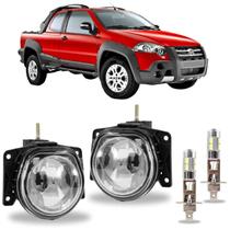 Par farol milha fiat strada adv 2001 a 2008 e super led