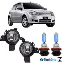 PAR FAROL MILHA FORD KA 2007 a 2011 Super Branca PAR FAROL MILHA FORD KA 2007 a 2011 Super Branca