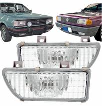 Par Farol Milha Gol Parati Quadrado G1 1987 88 89 A 94 Lente de Vidro Par Farol Milha Gol Parati Quadrado G1 1987 88 89 A 94 Lente de Vidro