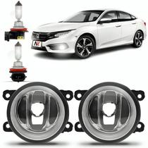 Par Farol Milha Honda Civic 2017 2018 + Lâmpada