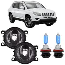 Par farol milha jeep compass 2014 a 2020 e super branca