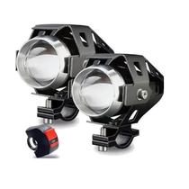 Par Farol Milha Led Auxiliar Moto U5 Neblina Forte Potente