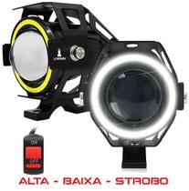 Par Farol Milha led moto Universal aluminio U7 com botão GT821- Lorben Par Farol Milha led moto Universal aluminio U7 com botão GT821- Lorben