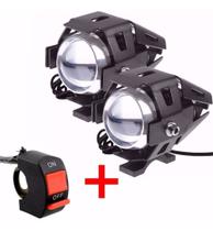 Par Farol Milha Led U5 Auxiliar Moto U5 Xenon Otimo - LUATEK