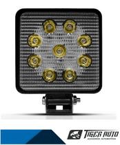 Par farol milha led universal 12/24v 9 leds 6000k quadrado