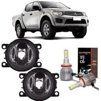 Par farol milha mitsubishi l200 triton 2005 a 2016 e super led