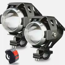 Par Farol Milha Moto Led Auxiliar 6500k Neblina Universal