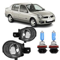 Par farol milha renault clio sedan 2003 a 2012 +super branca Par farol milha renault clio sedan 2003 a 2012 +super branca