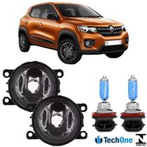 Par farol milha renault kwid 2017 a 2022 e super branca