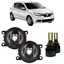 Par farol milha renault sandero 2007 a 2019 e super led