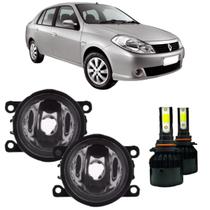 Par farol milha renault symbol 2007 a 2013 e super led