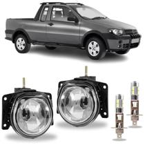 Par farol milha strada g3 2003 ate 2012 com led vidro