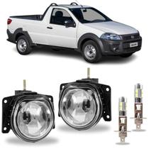 Par farol milha strada g4 2008 2009 2010 2011 com led vidro
