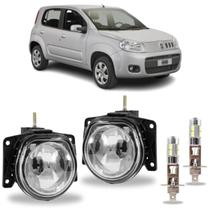 Par farol milha uno economy 2012 2013 2014 com led vidro Par farol milha uno economy 2012 2013 2014 com led vidro