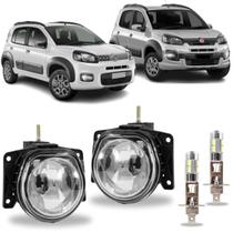 Par farol milha uno way 2011 ate 2021 com led vidro Par farol milha uno way 2011 ate 2021 com led vidro