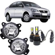 Par farol milha volkswagen polo 2007 a 2012 e super led