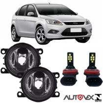 Par FAROL NEBLINA FORD FOCUS 2009 a 2013 e SUPER BRANCA LED