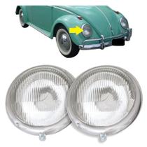 Par farol olho de boi vw fusca serie 1 1963 até 1972 Par farol olho de boi vw fusca serie 1 1963 até 1972