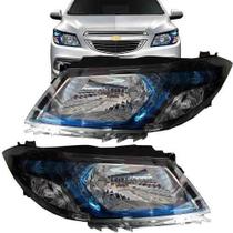 Par farol onix 2013 a 2016 mascara negra aro azul Par farol onix 2013 a 2016 mascara negra aro azul