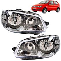 PAR Farol Palio 2004 2005 a 2016 Máscara Cromada Aro Preto