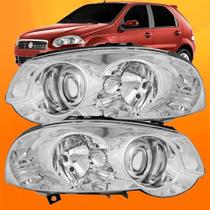 Par Farol Palio Atractive Elx 11 2008 A 2010 Máscara Cromada Par Farol Palio Atractive Elx 11 2008 A 2010 Máscara Cromada