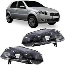 Par farol palio g4 2008 a 2011 foco duplo máscara negra