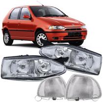 Par Farol Palio Siena Strada Foco Duplo Piscas 1999 À 2002 Par Farol Palio Siena Strada Foco Duplo Piscas 1999 À 2002