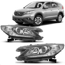 Par Farol Para Honda CRV 2012 2013 2014 C/ Projetor Par Farol Para Honda CRV 2012 2013 2014 C/ Projetor