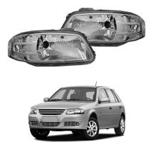 Par farol parati g4 06 07 08 09 10 11 12 13 mascara cromada Par farol parati g4 06 07 08 09 10 11 12 13 mascara cromada