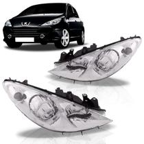 Par farol peugeot 307 2007 a 2011 eletrico cromado c/auxiliar Par farol peugeot 307 2007 a 2011 eletrico cromado c/auxiliar