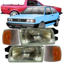 Par Farol + Pisca Gol Quadrado Saveiro Parati G1 1991 A 1995
