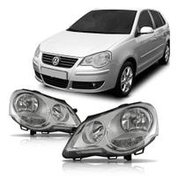 Par farol polo 07 08 09 10 11 12 13 2014 foco duplo cromado Par farol polo 07 08 09 10 11 12 13 2014 foco duplo cromado