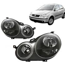 Par Farol Polo 2002 2003 2004 2005 2006 Foco Duplo Mascara Negra Par Farol Polo 2002 2003 2004 2005 2006 Foco Duplo Mascara Negra