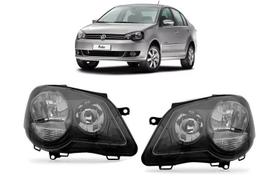 Par farol polo 2007 08 09 10 11 12 13 2014 mascara negra