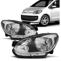 Par Farol Preto Filete Cromado VW UP 2014 2015 2016 Par Farol Preto Filete Cromado VW UP 2014 2015 2016
