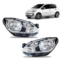 Par Farol Preto Filete Cromado VW UP 2017 2018 19 2020 2021