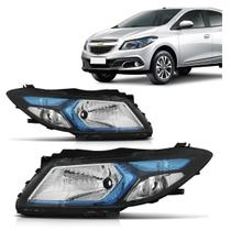 Par Farol Preto Onix 2012 2013 2014 2015 2016 Com Friso Azul