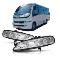 Par farol principal micro onibus marcopolo senior gv cromado Par farol principal micro onibus marcopolo senior gv cromado