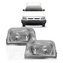Par Farol Renault Express 2 1995 Em Diante Cromado Par Farol Renault Express 2 1995 Em Diante Cromado