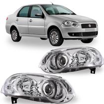 Par farol siena g4 2008 a 2012 foco duplo cromado aro cromad