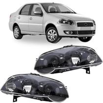 Par farol siena g4 2008 a 2012 foco duplo máscara negra Par farol siena g4 2008 a 2012 foco duplo máscara negra