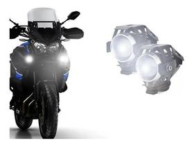 Par Farol U5 Led Auxiliar Moto Alumínio Neblina Milha Par Farol U5 Led Auxiliar Moto Alumínio Neblina Milha